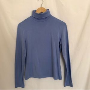 Lauren Ralph Lauren Women’s Dusty Blue Turtleneck Long Sleeve Top Size Medium